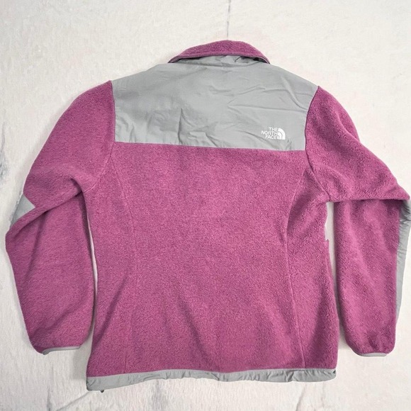 The North Face Women's Sz LG Denali Fleece Jacket Pink Gray Full Zip - Picture 5 of 5